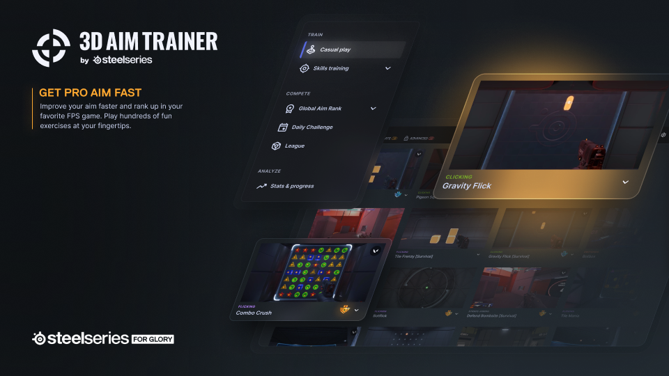 SteelSeries 3D Aim Trainer interface