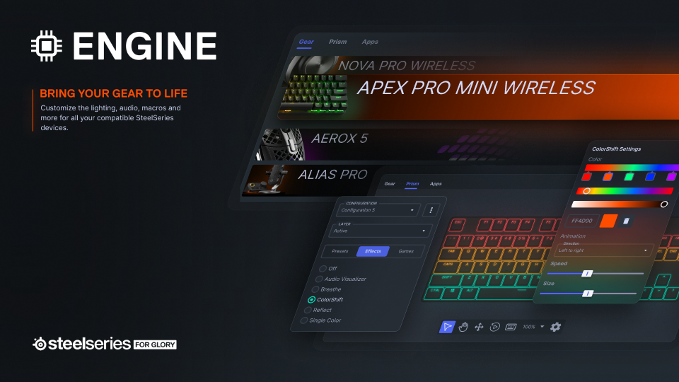 SteelSeries Engine software interface