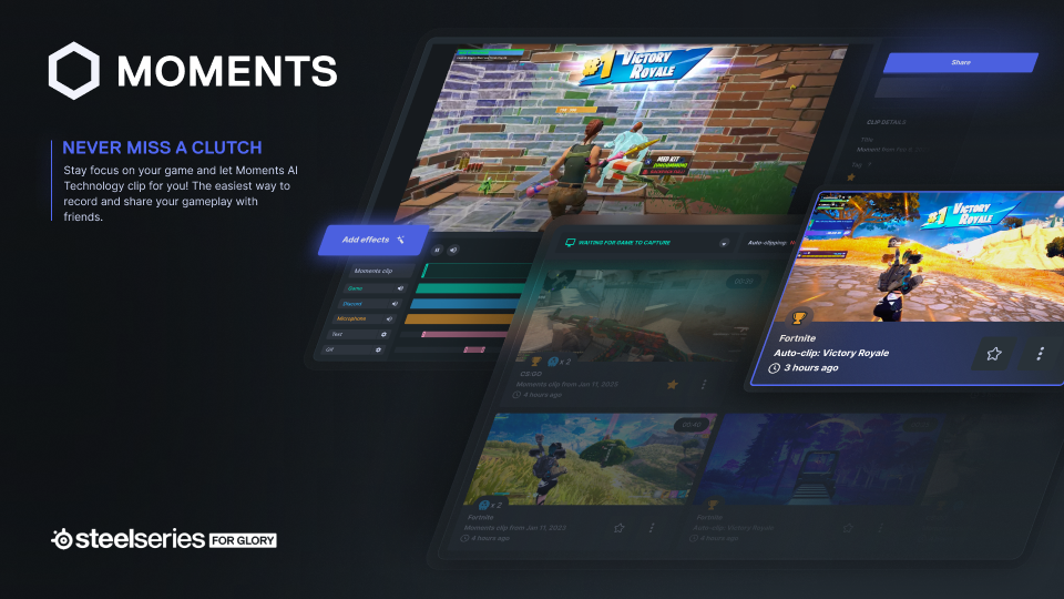 SteelSeries Moments gameplay capture interface